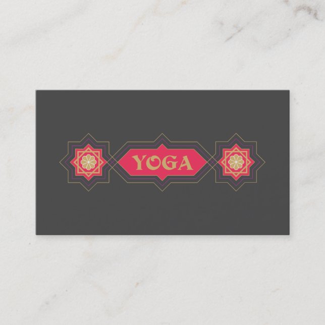 Yogainstruktör, Klasser Visitkort (Framsida)
