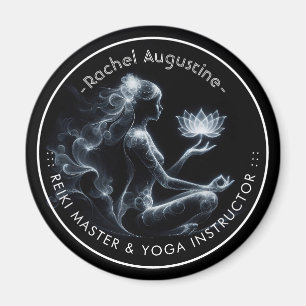 Yogainstruktör Lotus Meditationsställning Glödande Magnet