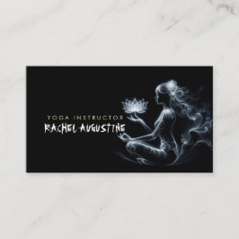 Yogainstruktör Lotus Meditationsställning Glödande Visitkort
