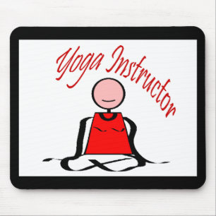 Yogainstruktör---Lotusblommar placerar stick figu Musmatta