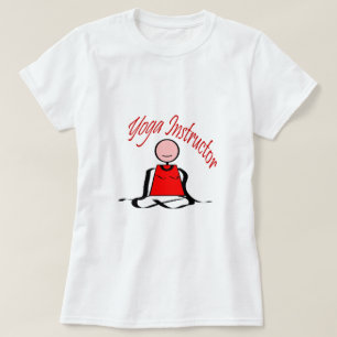Yogainstruktör---Lotusblommar placerar stick figu T-shirt