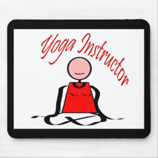 Yogainstruktör---Lotusblommar placerar stick figur Musmatta