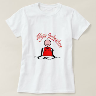 Yogainstruktör---Lotusblommar placerar stick figur T-shirt