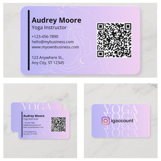 Yogainstruktör med personligt varumärke visitkort (Personal Brand Yoga Instructor Business Card
)