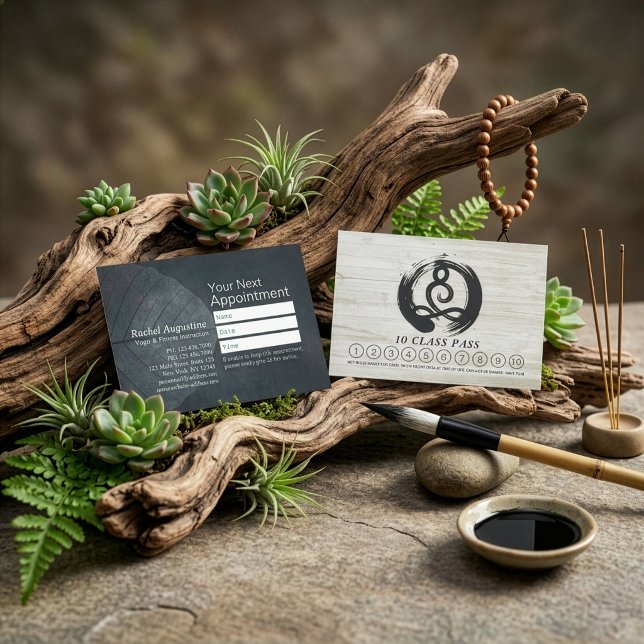 Yogainstruktör Meditationsställning Klass Pass Loj Lojalitetskort (Skapare uppladdad)