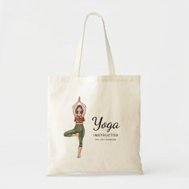 Yogainstruktör Trädställning Vrikshasana Lärare Tygkasse