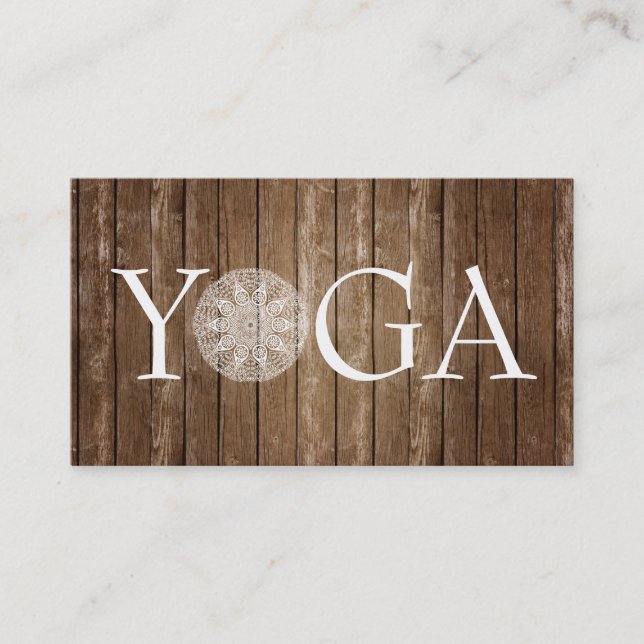 YOGAinstruktör - vintageträvisitkort Visitkort (Framsida)