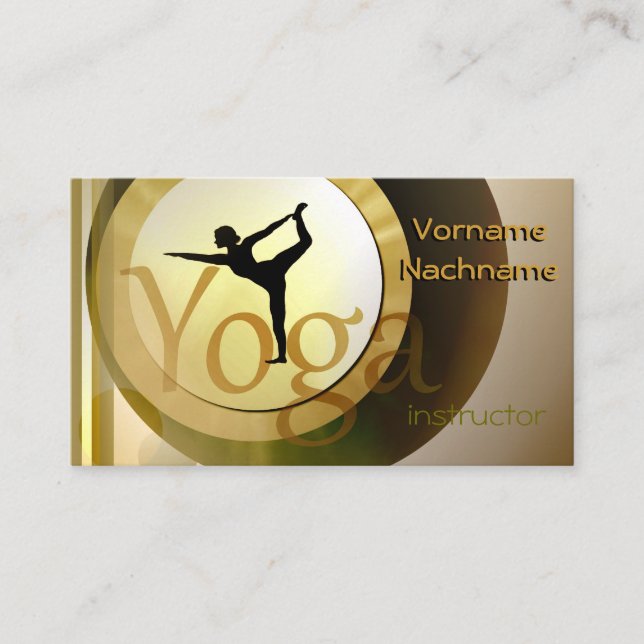 Yogainstruktör Visitkort (Framsida)