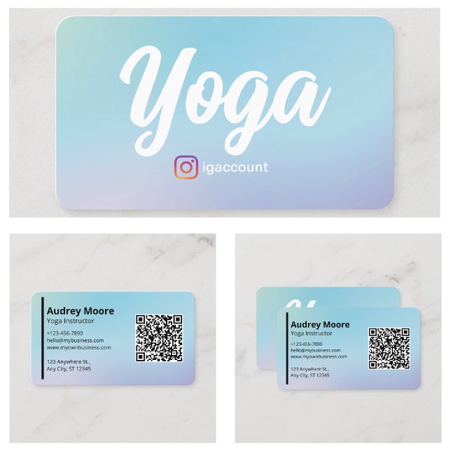 Yogainstruktör Yogastudio Professionell Visitkort (Yoga Instructor Yoga Studios Professional Business Card
)