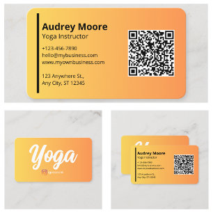 Yogainstruktör Yogastudio Professionell Visitkort