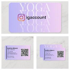 Yogainstruktör Yogastudio QR-kod Visitkort