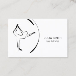 Yogainstruktörkortet med yoga två poserar visitkort