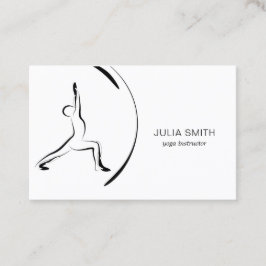 Yogainstruktörkortet med yoga två poserar visitkort