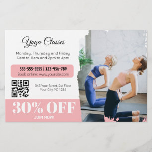 Yogainstruktörs studio-klasser Flyer