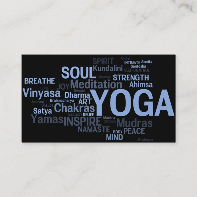 YOGAinstruktörvisitkort - Yogaord Visitkort (Framsida)