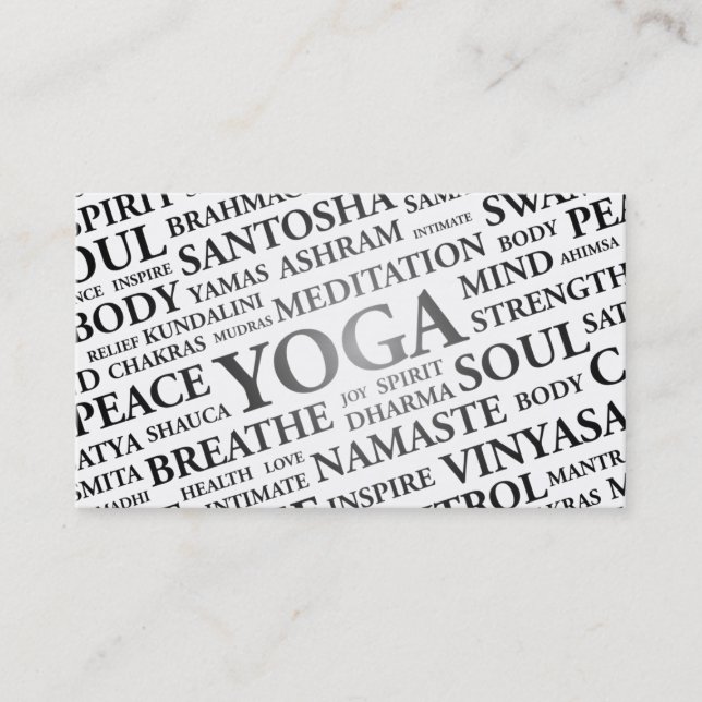 YOGAinstruktörvisitkort - Yogaord Visitkort (Framsida)