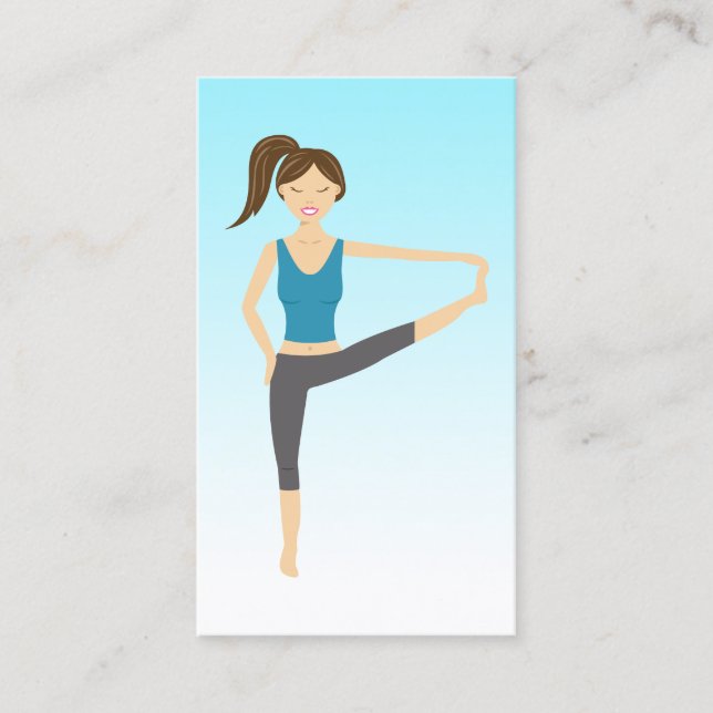 Yogajente Hand till tå Pose Yogainstruktör Visitkort (Framsida)