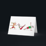 Yogajulkort Helgkort<br><div class="desc">Denna roliga julkort visar hur Santa och ligan utbildar allt år long för den stora dagen!</div>