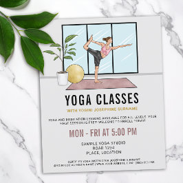 Yogaklasser Dansarpose Yogainstruktör Lektioner Reklamblad