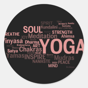 YOGAklistermärke Runt Klistermärke