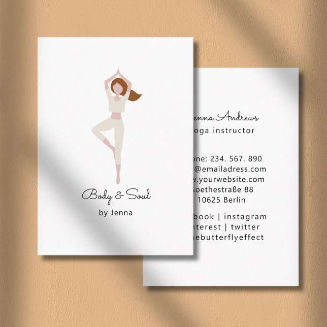 Yogakort Visitkort (Yoga Reiki Wellness Meditation Business Card)