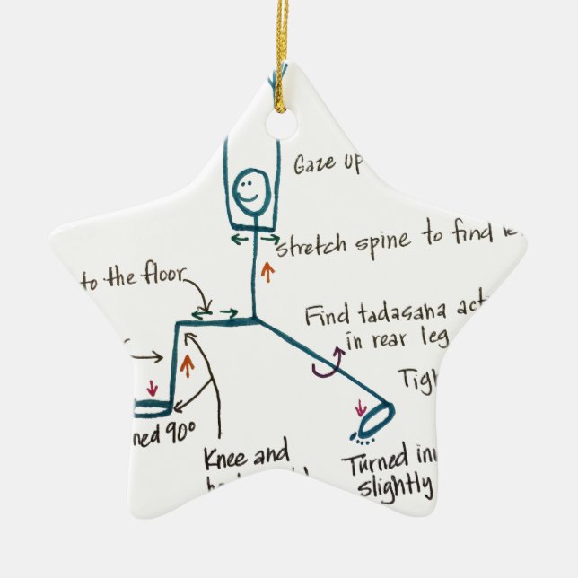 Yogakrigare 1 julgransprydnad keramik (Framsidan)