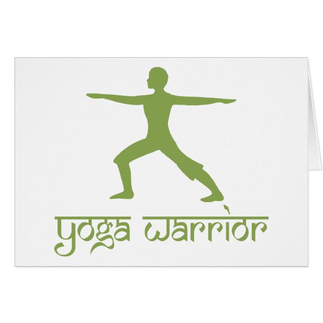 Yogakrigare poserar hälsningskort (Framsidan Horizontal)