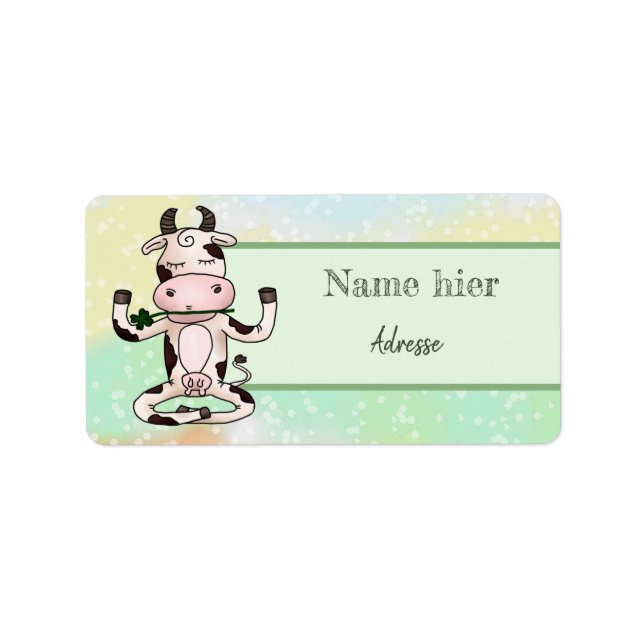 YogaKuh Adressaufkleber Adressetikett (Framsidan)