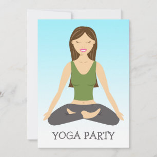 Yogakvinna i lotusposition Yogafest Inbjudningar
