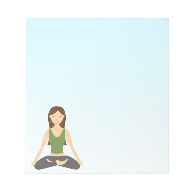 Yogakvinna i lotusställning anteckningsblock (Framsida)