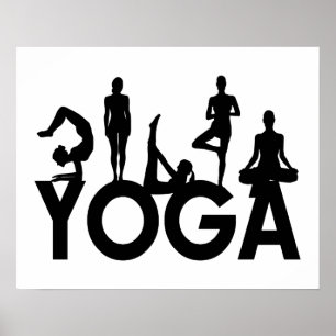 YogakvinnaSilhouettes Poster