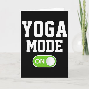 Yogaläge På Rolig Yogini Yogi Kort