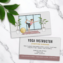 Yogalärare Dansarpose Meditation Lärare Visitkort