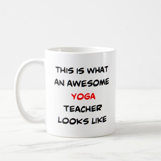 Yogalärare, fantastisk kaffemugg (Vänster)