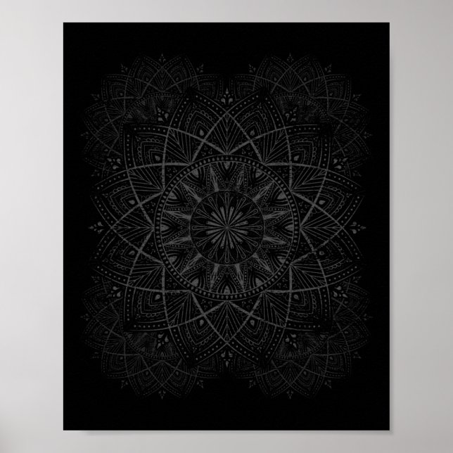 Yogalärare Fred Hippie Gåva Mandala  Poster (Framsidan)