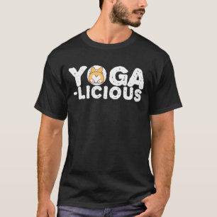 Yogalisk Roligt Cute Yoga Meditation Stretching T Shirt