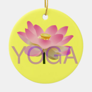 yogalotusblommaprydnad julgransprydnad keramik