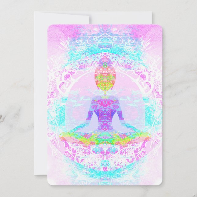 Yogalotusblommar poserar. Inbjudan (Framsida)