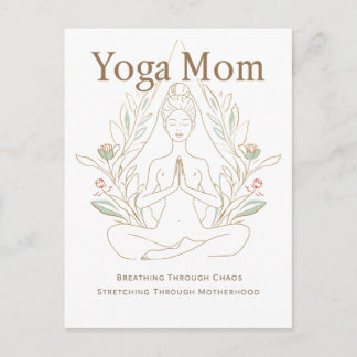 Yogamamma Andas Genom Moderskapet Helg Vykort