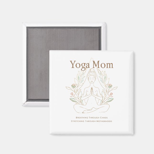 Yogamamma Andas Genom Moderskapet Magnet (Front/Back)