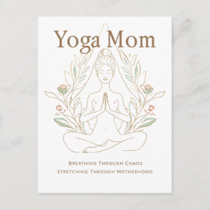 Yogamamma Andas Genom Moderskapet Vykort
