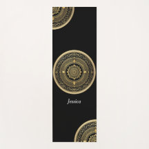 Yogamatta med Mandala-konst