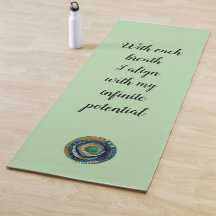 Yogamatta med portal/mantra original konst
