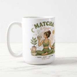 Yogaminnemugge för matcha-te kaffemugg