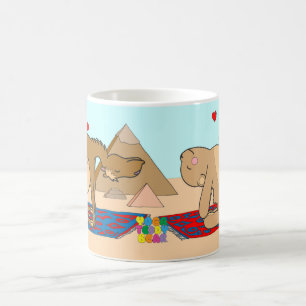 Yoganallekamlet poserar muggen kaffemugg