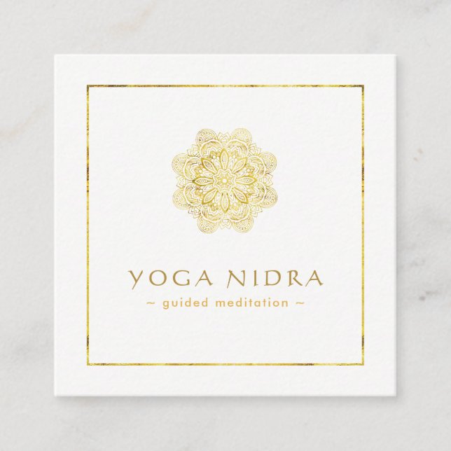 YogaNidra visitkortar Fyrkantigt Visitkort (Framsida)