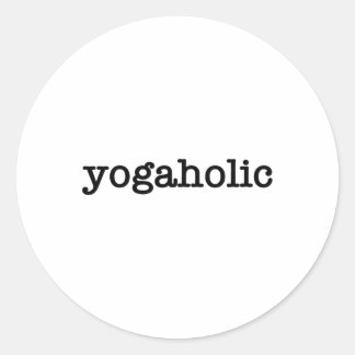 Yogaoholic' Roligt Yoga-design Yogalärare Yoga St Runt Klistermärke