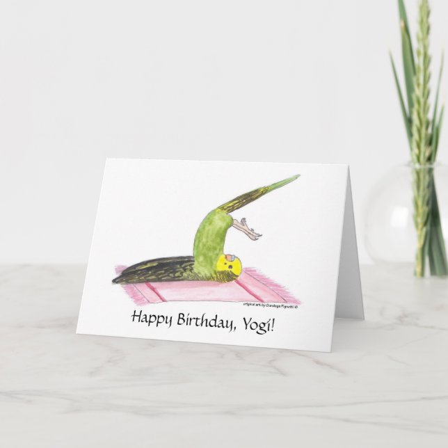 Yogaparakiterplogen poserar kort (Framsida)