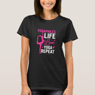 Yogaphiles Life Kärlek Yoga Repeat Yoga T Shirt