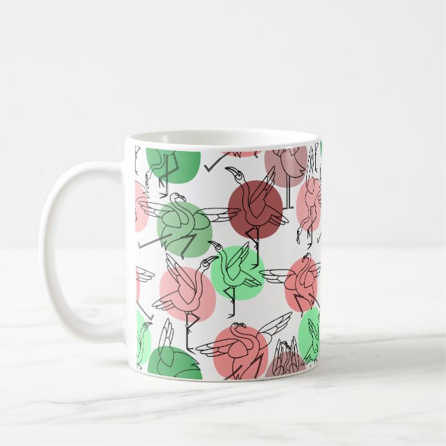 Yogapositionsmönster | Yogapositioner seamless mön Kaffemugg (Vänster)